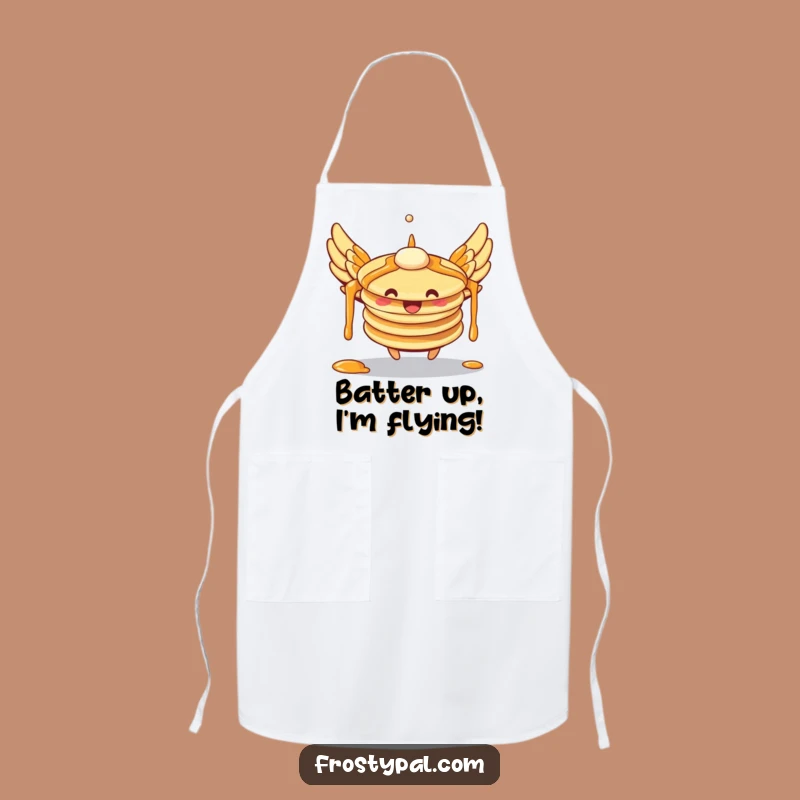 Funny Flying Pancakes Apron: Hilarious Breakfast Chef Wear for Kitchen Fun