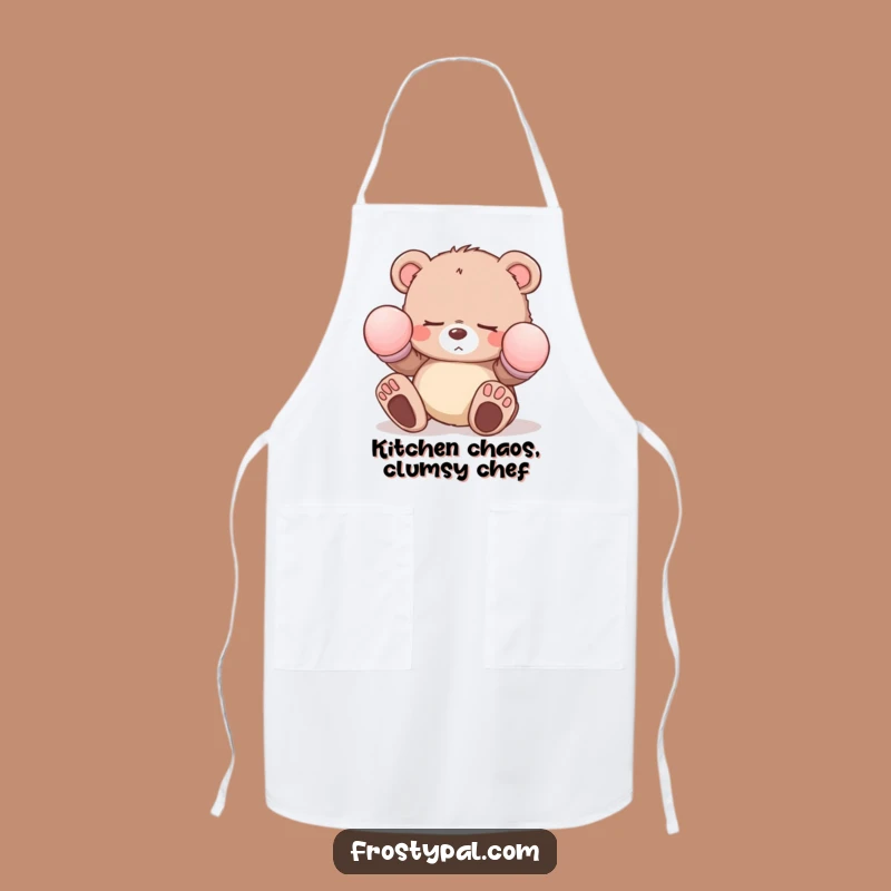 Funny Sleepy Bear Cub Apron: Adorable & Hilarious Kitchen Wear for Chefs