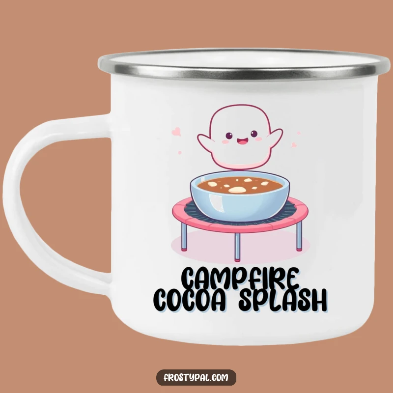 Funny Marshmallow Cocoa Camping Mug - Sip Sweetness Under the Stars!