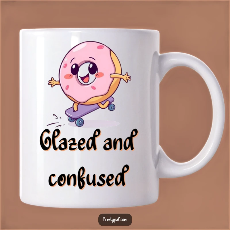 Funny Donut Skater Mug - Hilarious Gift for Determined Foodies!