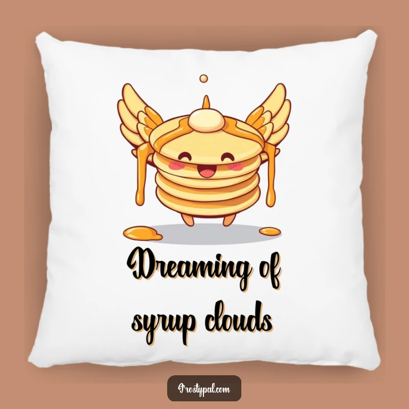 Funny Flying Pancakes Pillow: Cozy & Hilarious Breakfast Accent for Any Room
