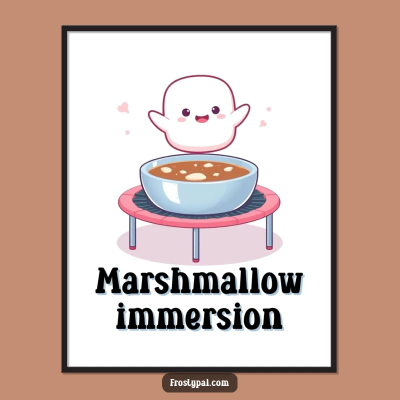 Funny Marshmallow Cocoa Digital Art - Instant Sweet Decor!