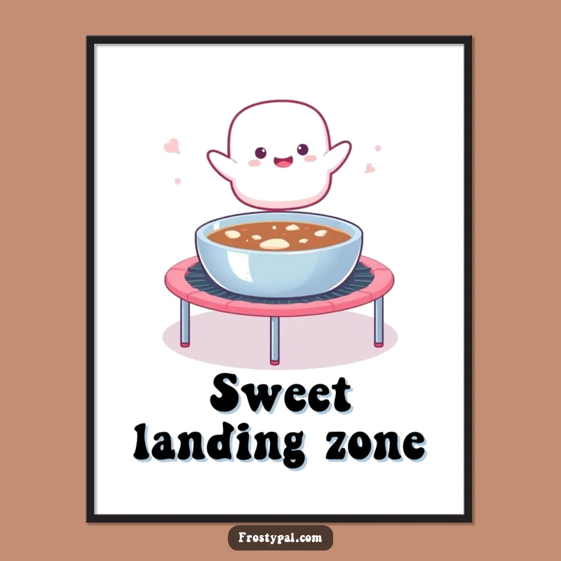 Funny Marshmallow Cocoa Poster - Bring Sweet Charm to Your Walls!