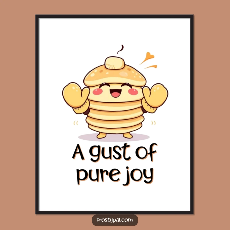Funny Pancake Poster: Breakfast Fun Art, Hilarious Wall Decor for Kitchens