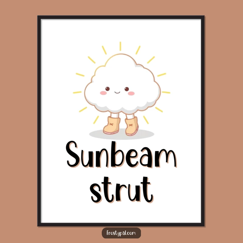 Funny Cloud Boots Poster - Bring Whimsy to Your Walls!