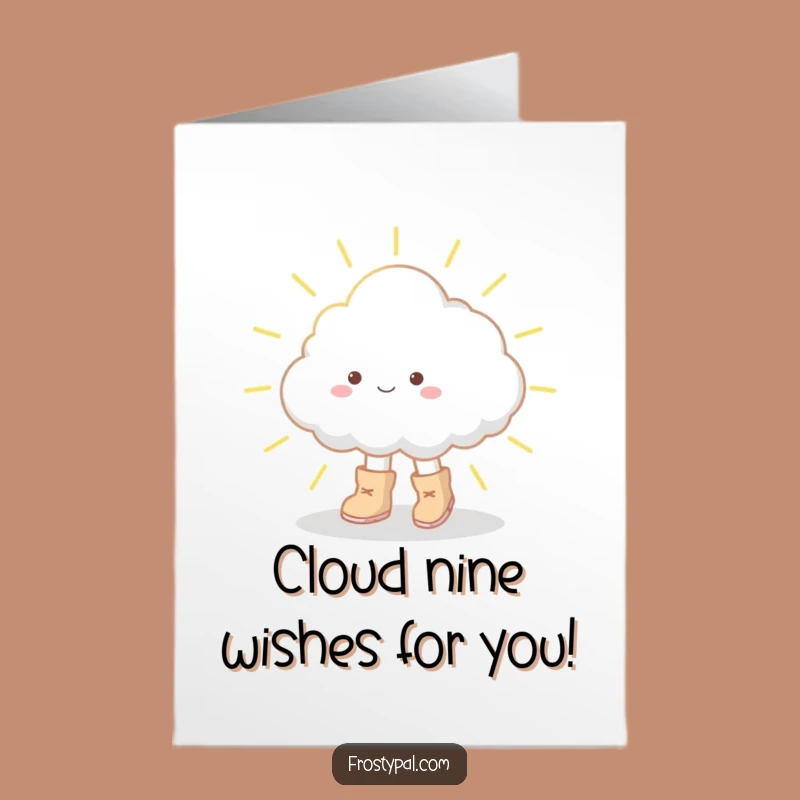 Free Printable Birthday Card: Funny Cloud Boots - Humorous DIY Downloadable Gift