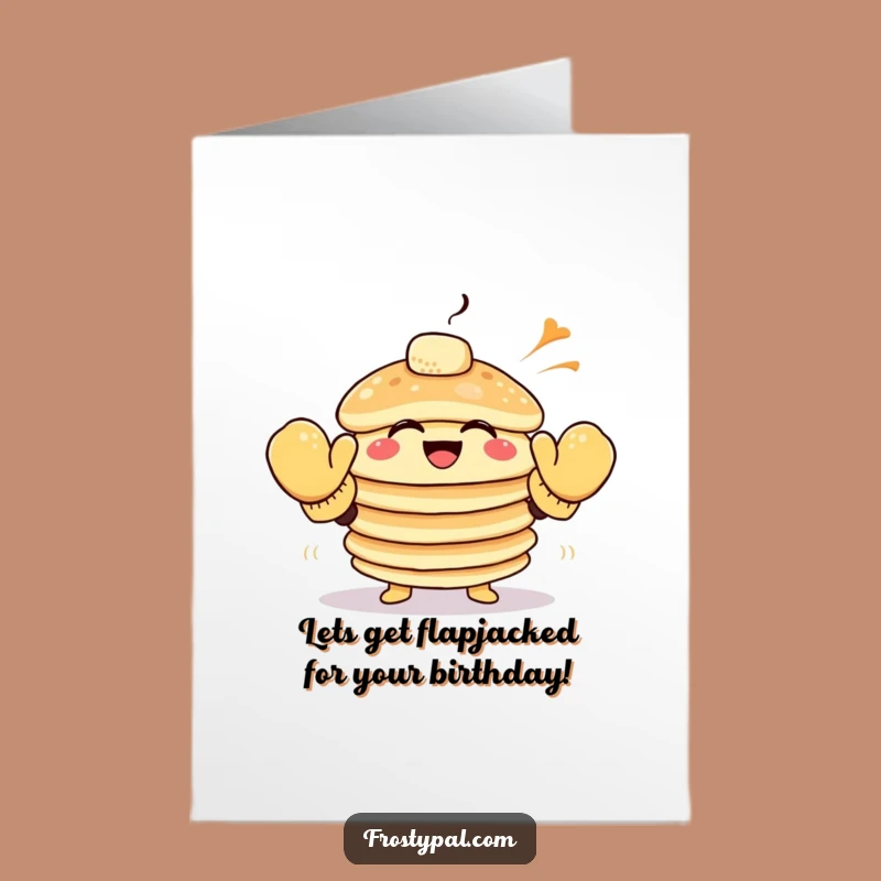 Free Printable Birthday Card: Pancake High-Five Birthday - Funny Downloadable Greeting