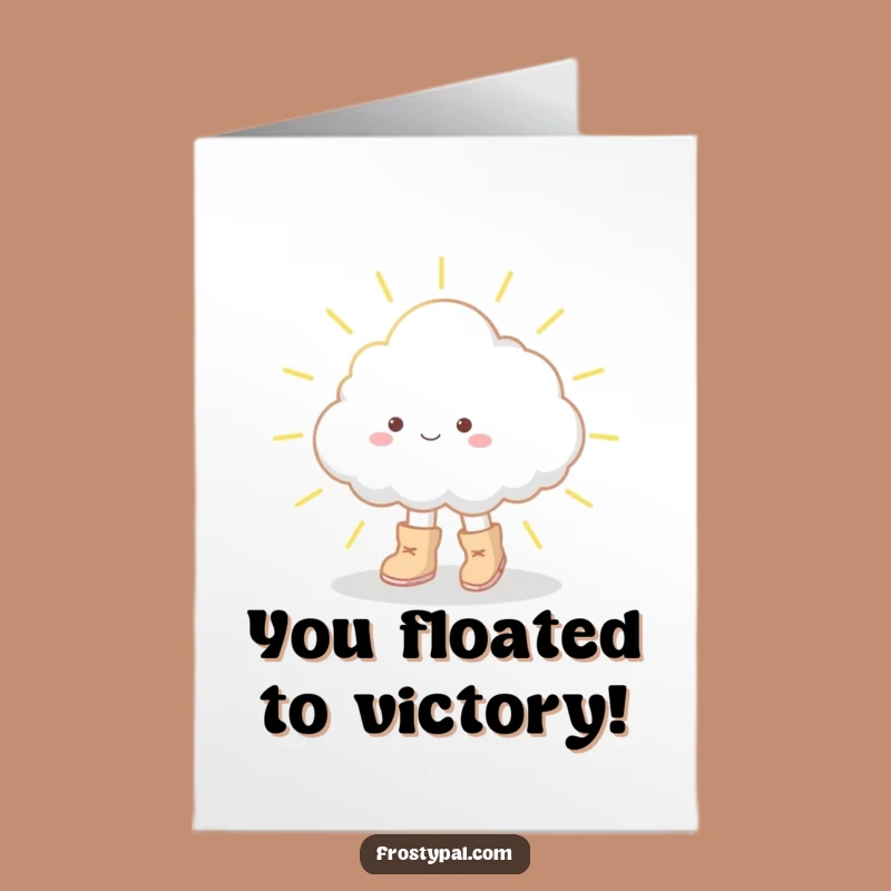 Free Printable Congrats Card: Funny Cloud Boots - Humorous DIY Downloadable Gift