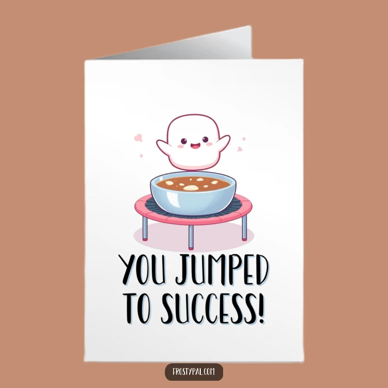 Free Printable Congrats Card: Funny Marshmallow Splash - Humorous DIY Downloadable Gift