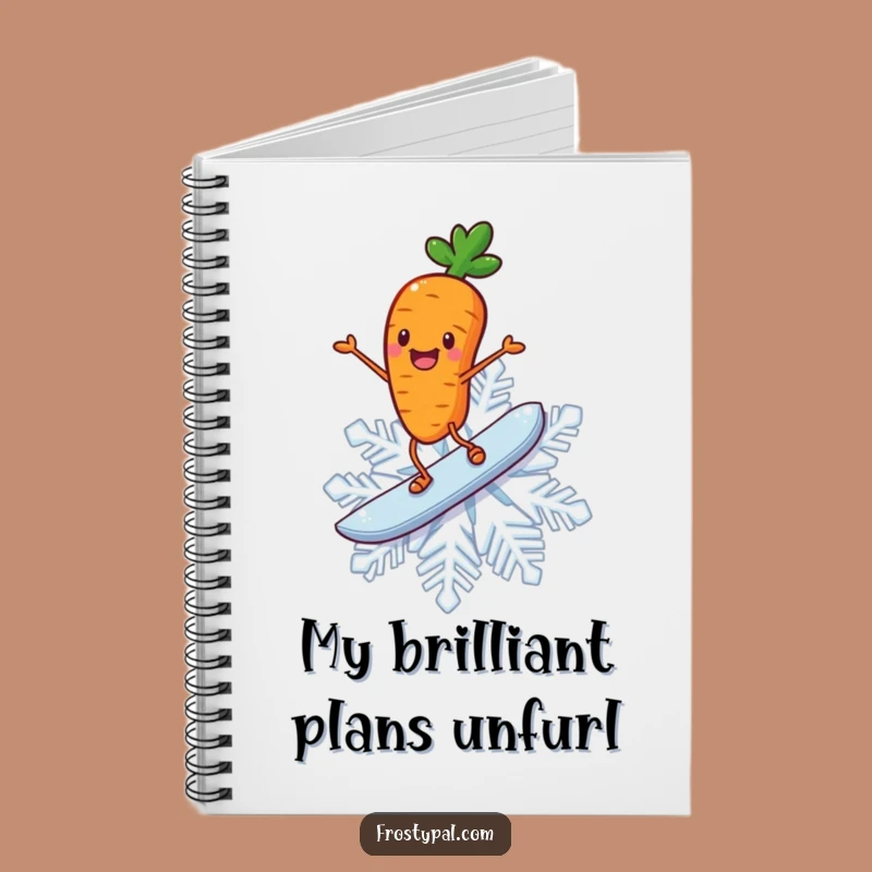 Funny Carrot Notebook: Snow Surfer's Log, Hilarious Stationery for Creative Ideas