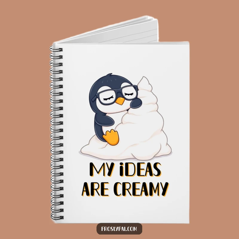 Funny Penguin Notebook: Creamy Ride Journal, Hilarious Stationery for Sweet Notes