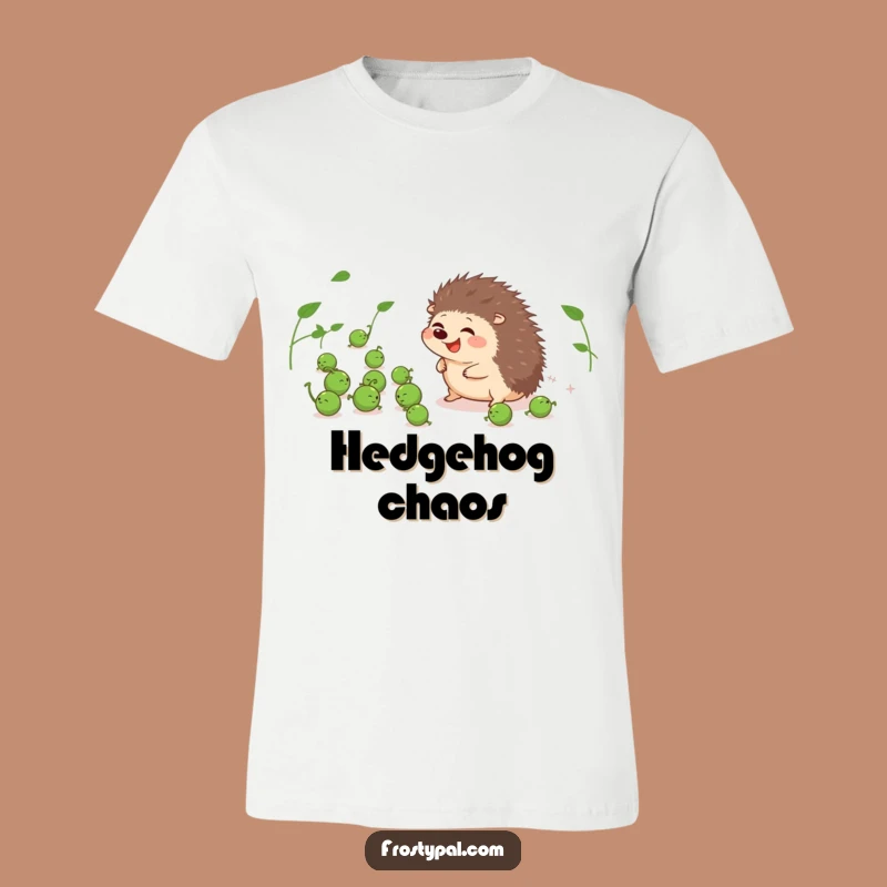 Funny Hedgehog Pea Herder T-Shirt - Cute Giggling Prickly Pal Tee Gift