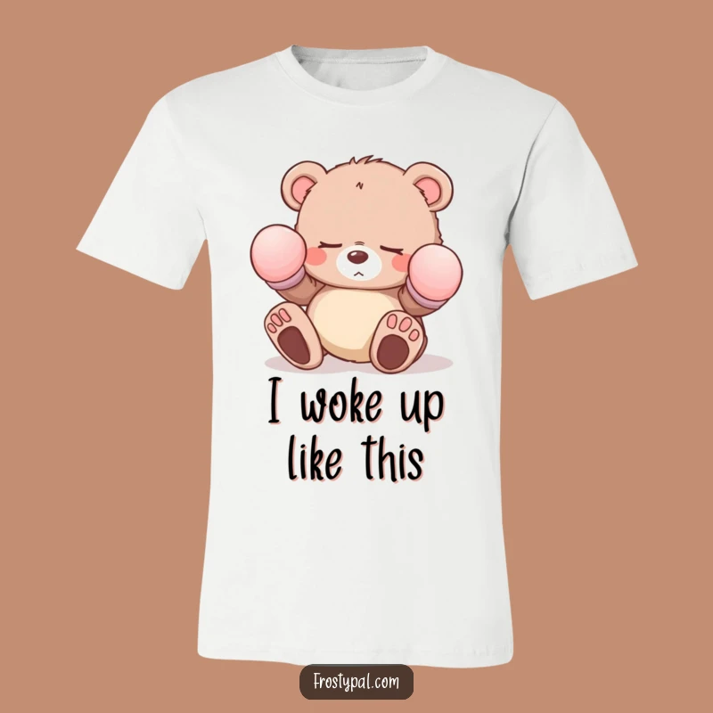Funny Sleepy Bear Cub T-Shirt: Cute & Hilarious Apparel for Cozy Vibes