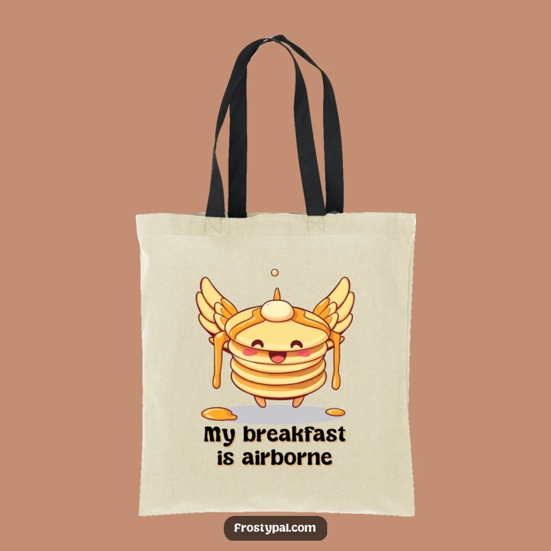 Funny Flying Pancakes Tote Bag: Hilarious Breakfast Accessory for Everyday Adventures
